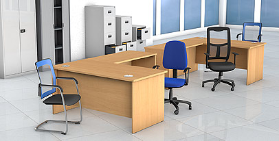 office desks and chairs